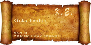 Kiska Evelin névjegykártya